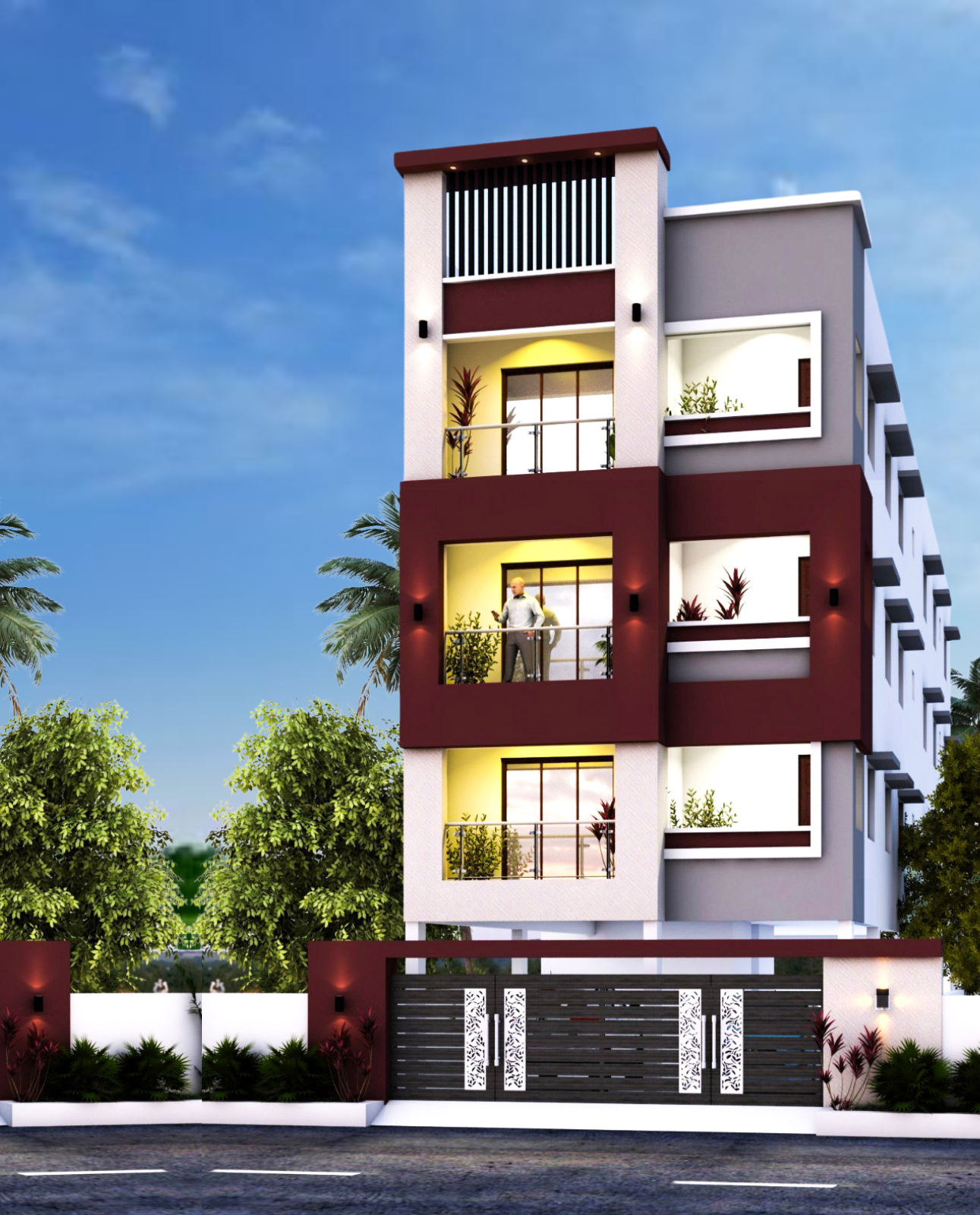 SVF gangai flats elevation
